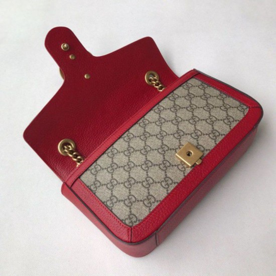 Replica Ophidia GG Mini borsa  Marmont Matelasse 443497 Rosso