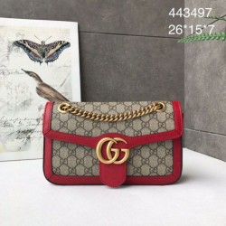 Replica Ophidia GG Mini borsa  Marmont Matelasse 443497 Rosso