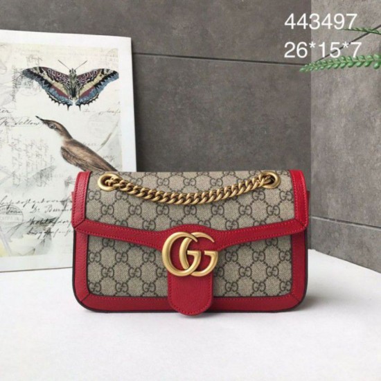Replica Ophidia GG Mini borsa  Marmont Matelasse 443497 Rosso