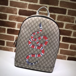 Replica Snake Print GG Supreme Backpack 419584 Coffee