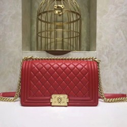 Replica Borse Medium Boy Flap A67086 Rosso Golden