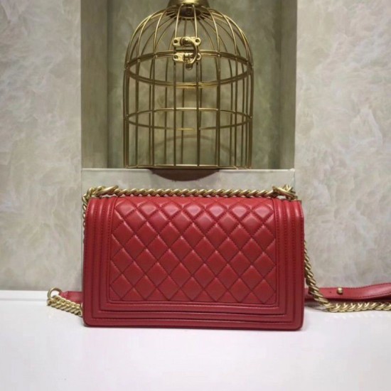 Replica Borse Medium Boy Flap A67086 Rosso Golden