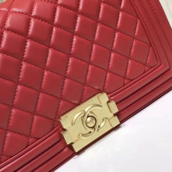 Replica Borse Medium Boy Flap A67086 Rosso Golden