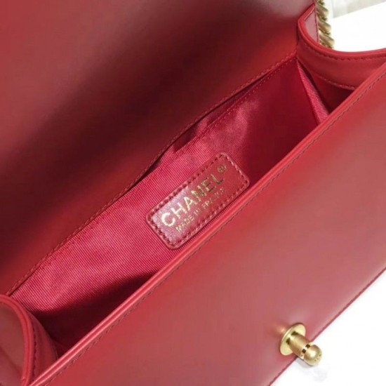 Replica Borse Medium Boy Flap A67086 Rosso Golden