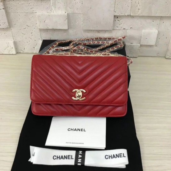 Replica Classic Flap Charms Portafoglio Woc A33814 Rosso