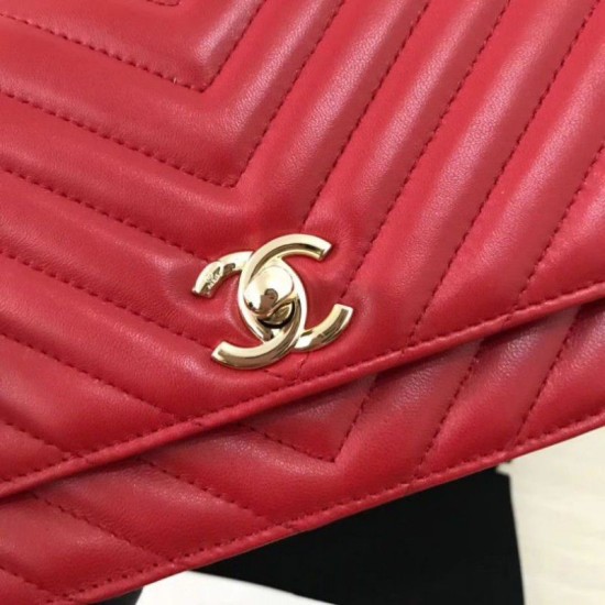 Replica Classic Flap Charms Portafoglio Woc A33814 Rosso