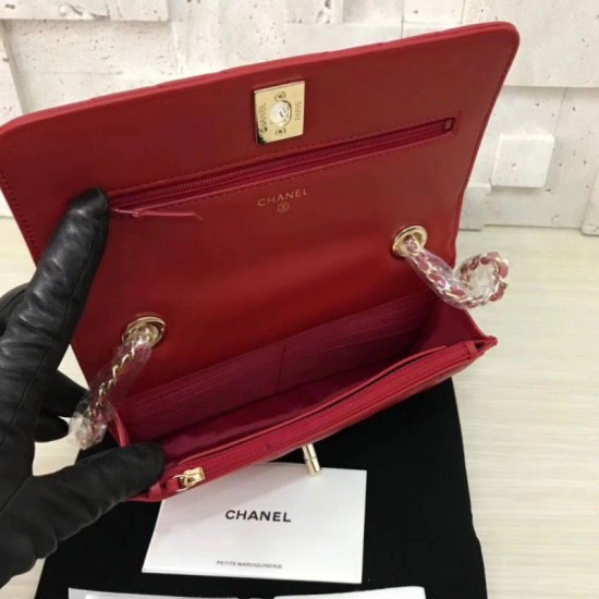 Replica Classic Flap Charms Portafoglio Woc A33814 Rosso