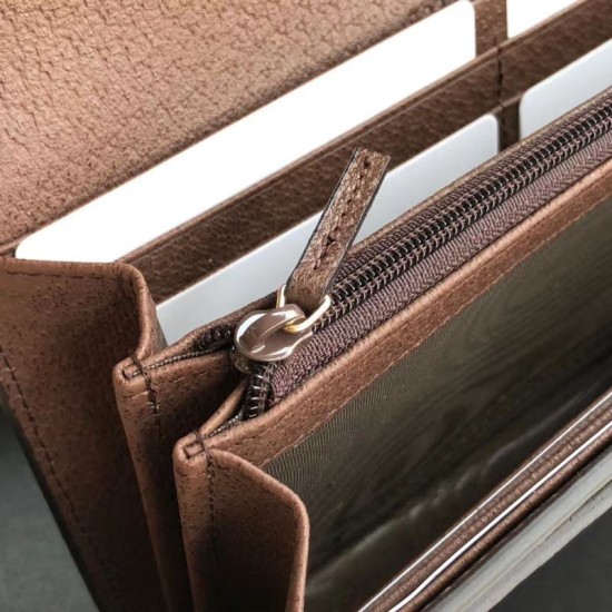Replica Ophidia GG Continental Wallet 523153 Marrone