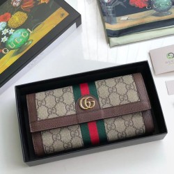 Replica Ophidia GG Continental Wallet 523153 Marrone