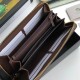Replica Portafoglio Ophidia GG Zip Around 523154 Marrone