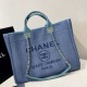 Replica Deauville Fibre miste con borsa shopping perla A66941 Blu