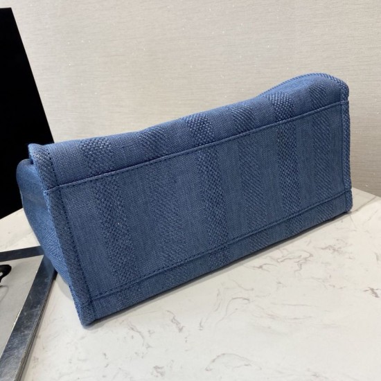Replica Deauville Fibre miste con borsa shopping perla A66941 Blu