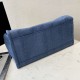 Replica Deauville Fibre miste con borsa shopping perla A66941 Blu