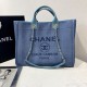 Replica Deauville Fibre miste con borsa shopping perla A66941 Blu