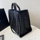 Replica Deauville Fibre miste con borsa shopping perla A66941 Nero