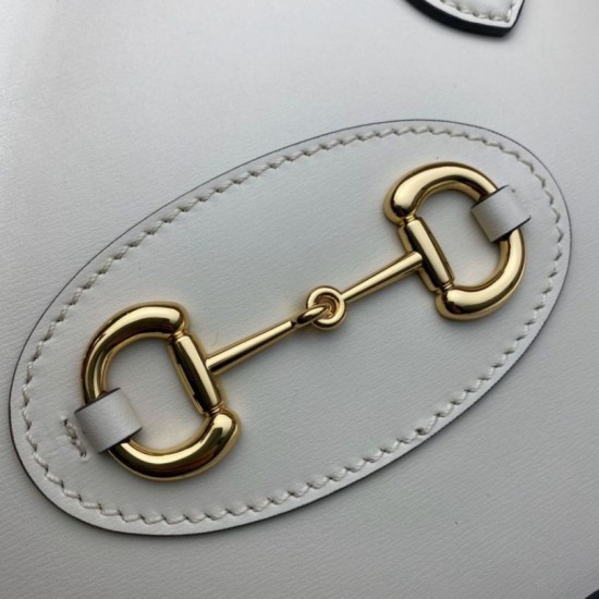 Replica Borsa a mano piccola 1955 Horsebit 621220 bianca