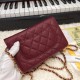 Replica Stitch Chain Grained Pelle di vitello Woc Borsa A33814 Claret
