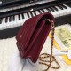 Replica Stitch Chain Grained Pelle di vitello Woc Borsa A33814 Claret