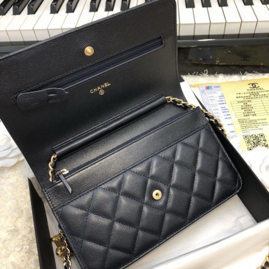Replica Borsa Stitch Chain a mano Wel Borsa A33814 nera