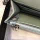 Replica Borsa in pelle di vitello grana A33814 azzurro