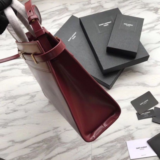 Replica Borsa a tracolla YSL Saint Laurent Piccola Manhattan rossa