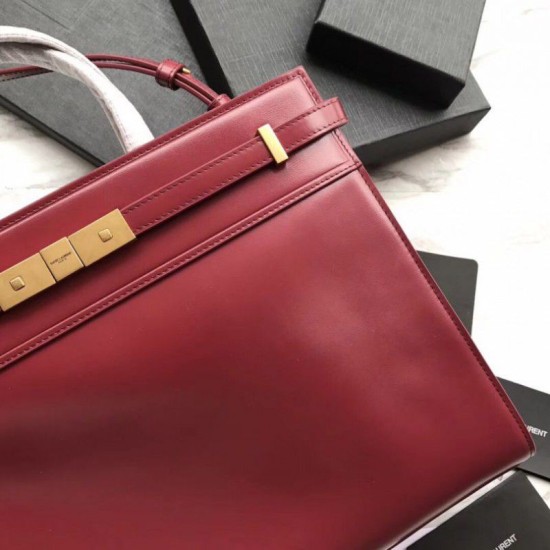 Replica Borsa a tracolla YSL Saint Laurent Piccola Manhattan rossa