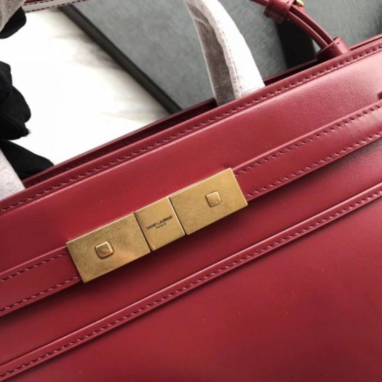 Replica Borsa a tracolla YSL Saint Laurent Piccola Manhattan rossa