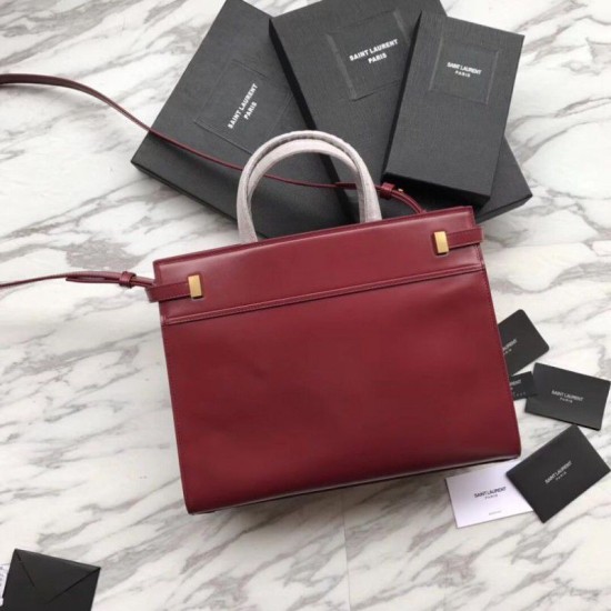 Replica Borsa a tracolla YSL Saint Laurent Piccola Manhattan rossa