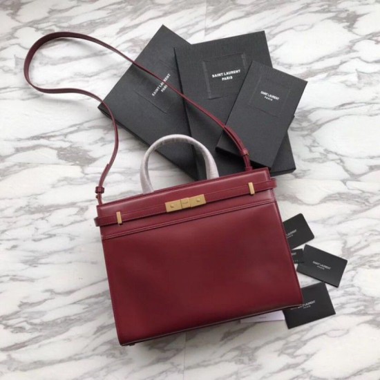 Replica Borsa a tracolla YSL Saint Laurent Piccola Manhattan rossa