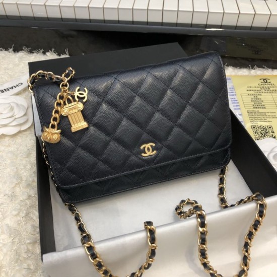 Replica Borsa Stitch Chain a mano Wel Borsa A33814 nera