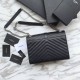 Replica YSL Saint Laurent Piccola Busta Borsa Grain Hardware argentato in rilievo