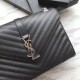 Replica YSL Saint Laurent Piccola Busta Borsa Grain Hardware argentato in rilievo