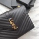 Replica YSL Saint Laurent Piccola Busta Borsa Grain Hardware dorato goffrato