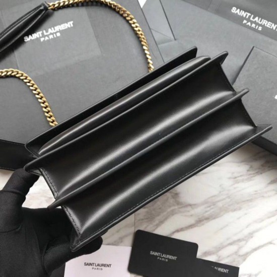 Replica YSL Saint Laurent Sunset Medium Liscio Hardware posteriore oro