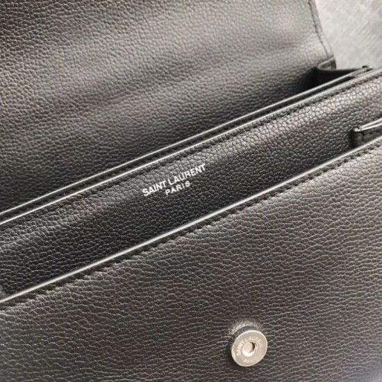 Replica YSL Saint Laurent Sunset Medium Liscio Pelle Indietro Argento Hardware