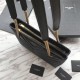 Replica Borsa a tracolla YSL Saint Laurent Tribeca piccola in pelle nera goffrata