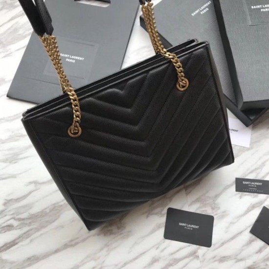 Replica Borsa a tracolla YSL Saint Laurent Tribeca piccola in pelle nera goffrata