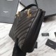 Replica Borsa a tracolla YSL Saint Laurent Tribeca piccola in pelle nera goffrata