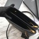 Replica Borsa a tracolla YSL Saint Laurent Tribeca piccola in pelle nera goffrata
