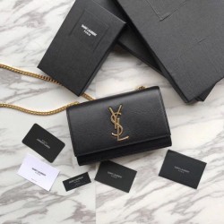 Replica YSL Saint Lauren Classic Medium Kate Monogram Borsa a manico nera