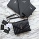 Replica YSL Saint Laurent Piccola Busta Borsa Grain Hardware argentato in rilievo