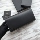Replica Portafoglio YSL Saint Laurent Classic Monogram in pelle liscia nera