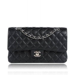 Replica Classic Flap Originale pelle Caviar Jumbo Borse A58600 Y07352 nero