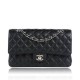 Replica Classic Flap Originale pelle Caviar Jumbo Borse A58600 Y07352 nero