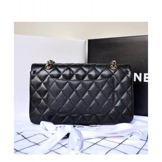 Replica Classic Flap Originale pelle Caviar Jumbo Borse A58600 Y07352 nero