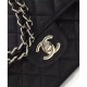 Replica Classic Flap Borse Jumbo Originale pelle Caviar A01112 Nero