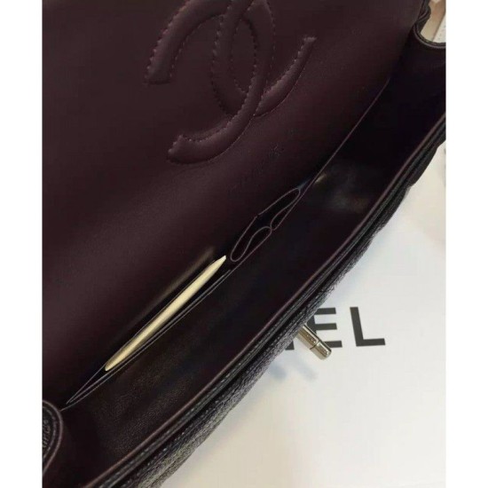 Replica Classic Flap Borse Jumbo Originale pelle Caviar A01112 Nero