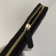 Replica Portafoglio in metallo dorato in pelle di vitello AP1899 nero