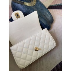 Replica Mini Borsa con Patta in Pelle di Vitello Granata con Manico Superiore AS2431 Bianco Replica Mini Borsa con Patta in Pelle di Vitello Granata con Manico Superiore AS2431 Bianco