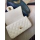 Replica Mini Borsa con Patta in Pelle di Vitello Granata con Manico Superiore AS2431 Bianco